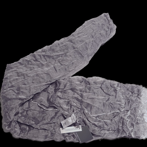 NWT - Nordstrom - Navy Dusk Scarf Modal & Silk Stripe Scarf - Picture 3 of 7